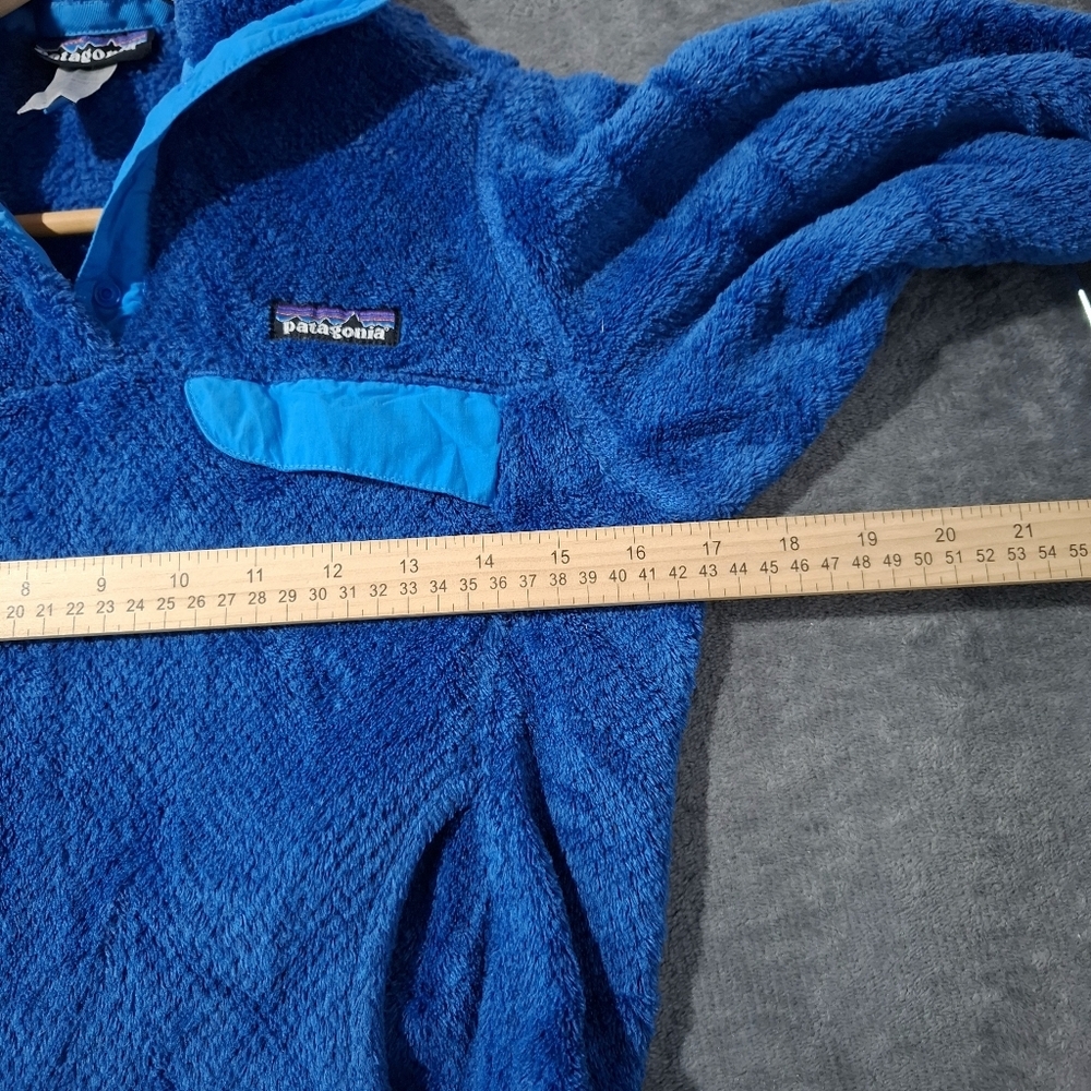 Patagonia Women's Small Blue Re-Tool Snap-T Fleece Pullover Jacket Fall Winter - Picture 6 of 10